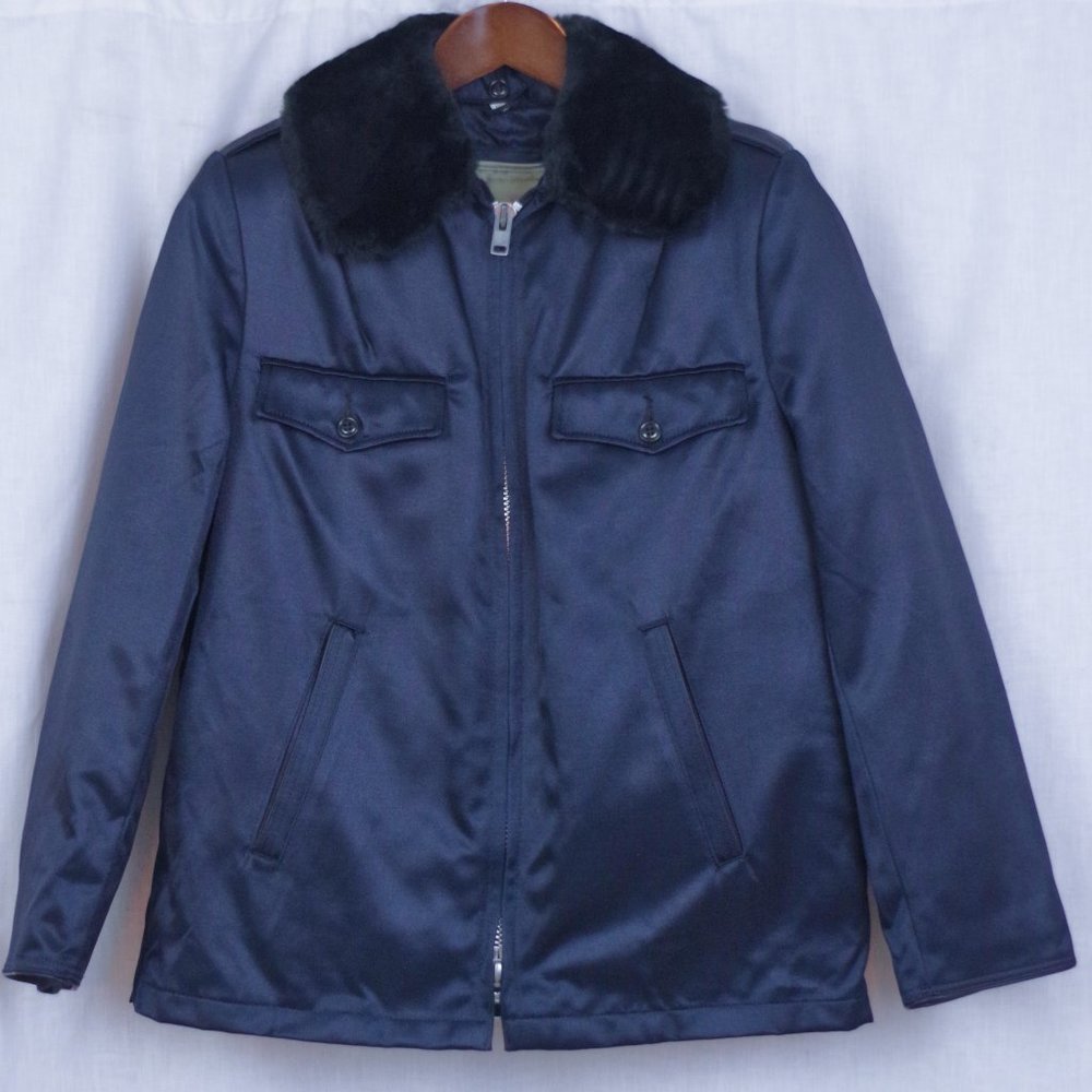 New Old Sock USA Made Blauer Uniform Nylon Bomber Style Jacket Size 10